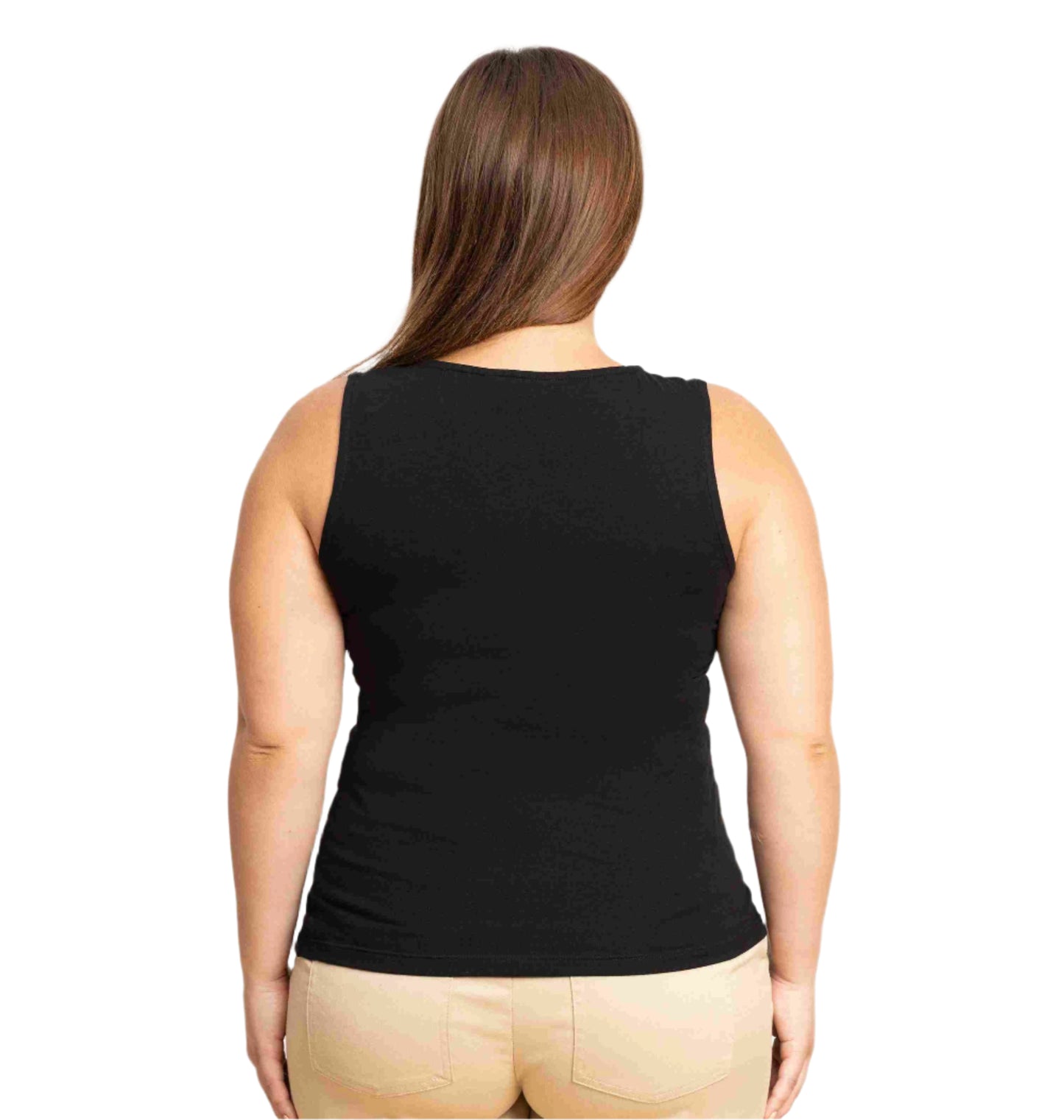 Full Coverage Tank Top Black | Exclusively Kristen Fuller Bust Fashion