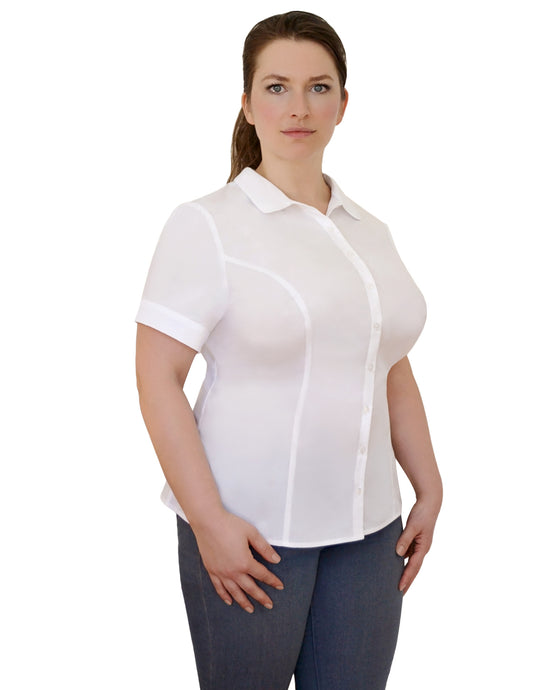 The Classic Short Sleeved Shirt (White) - Exclusively Kristen
